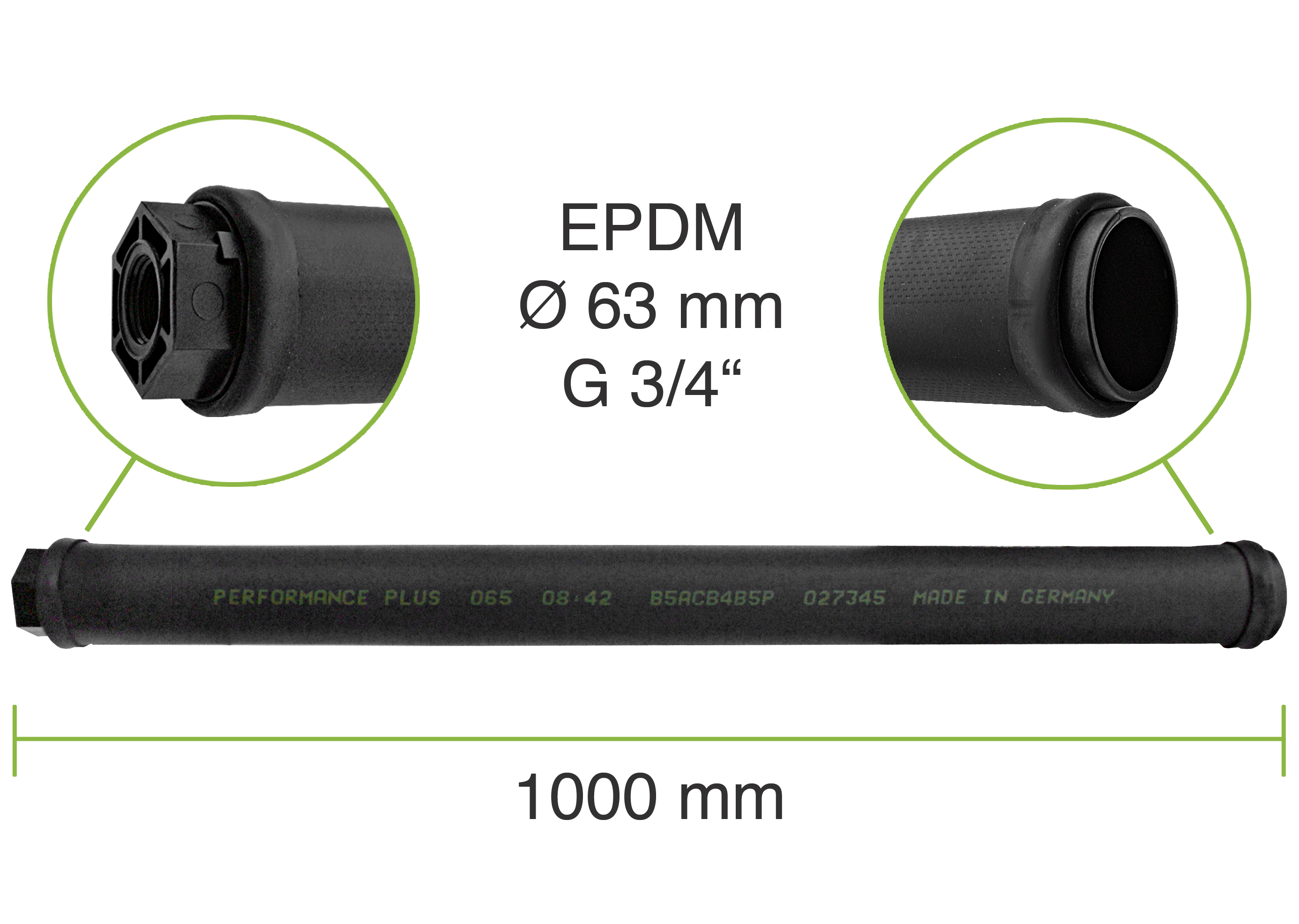 Tube diffuser with EPDM membrane